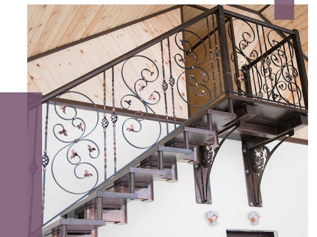 Кованые лестницы в Печоре от 79420 руб. под ключ