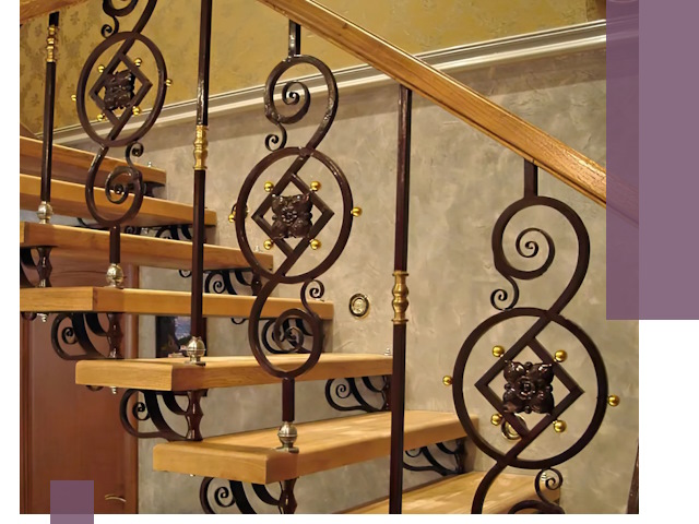 Изготовление кованых лестниц под ключ в Печоре