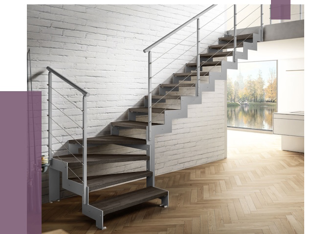 Г-образные лестницы под ключ в Печоре от 36910 руб. | ПРОЛЁТ-Пчр