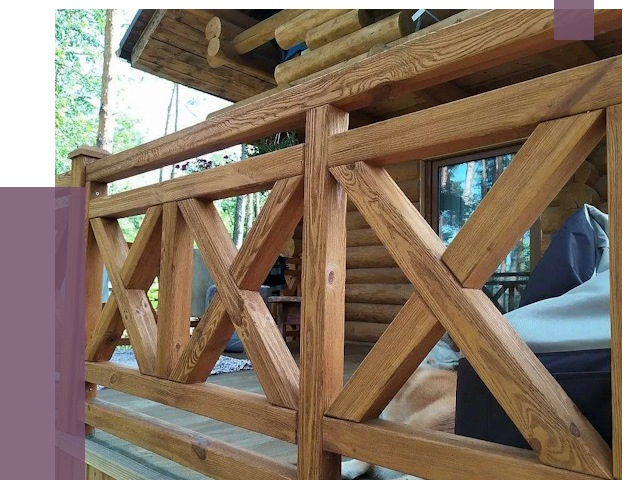 Деревянные перила под ключ в Печоре от 7637 руб. 