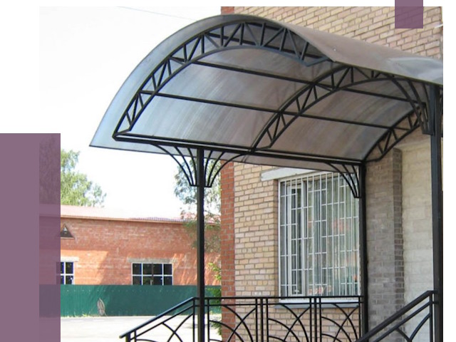 Металлические навесы и козырьки в Печоре от 12728 руб.