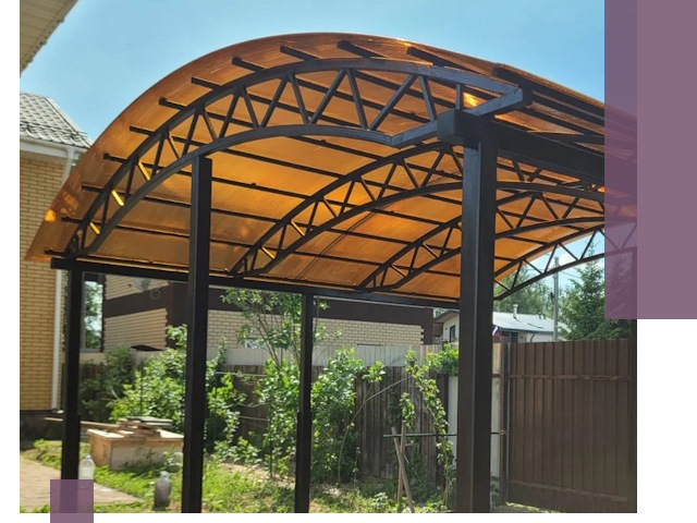 Изготовление навесов под ключ в Печоре из качественных материалов