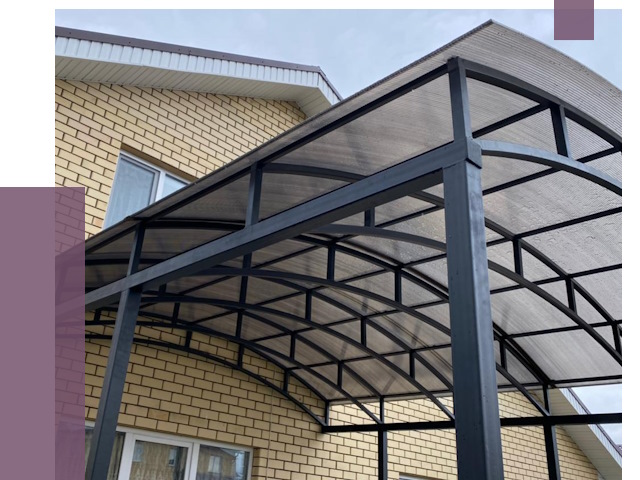 Монтаж козырьков в Печоре от 11455 руб. | ПРОЛЁТ-Пчр