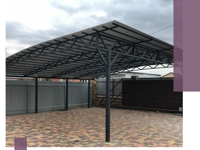 Недорогие навесы под ключ в Печоре — изготовление и монтаж