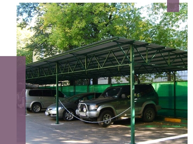 Навесы для парковки в Печоре от 79929 руб. заказать | ПРОЛЁТ-Пчр