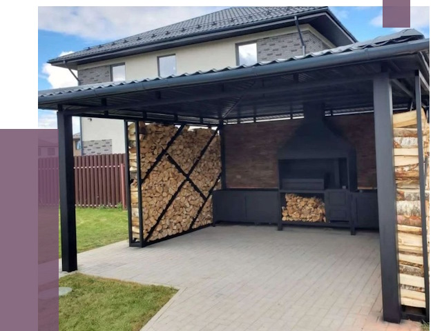 Навесы для барбекю в Печоре от 12677 руб. под ключ | ПРОЛЁТ-Пчр