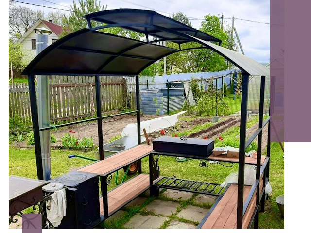 Навесы для барбекю в Печоре: изготовление, монтаж и демонтаж