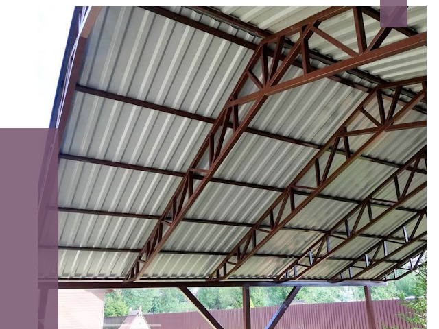 Навесы из профнастила в Печоре от 7331 руб. | ПРОЛЁТ-Пчр