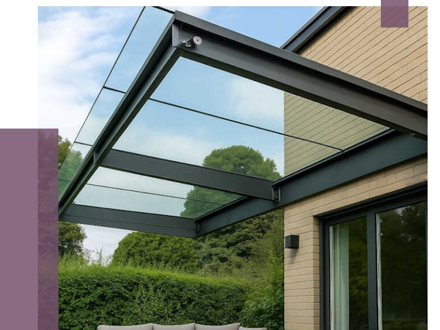 Стеклянные навесы и козырьки в Печоре от 12218 руб.