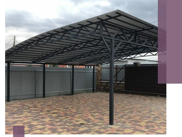 Металлические навесы под ключ в Печоре — изготовление и монтаж