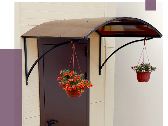 Козырьки над входом в Печоре от 14764 руб.  | ПРОЛЁТ-Пчр