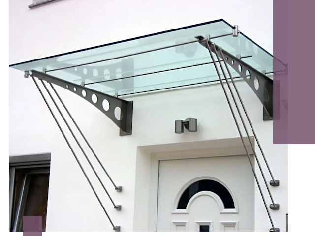 Козырьки над входом под ключ в Печоре — изготовление и монтаж