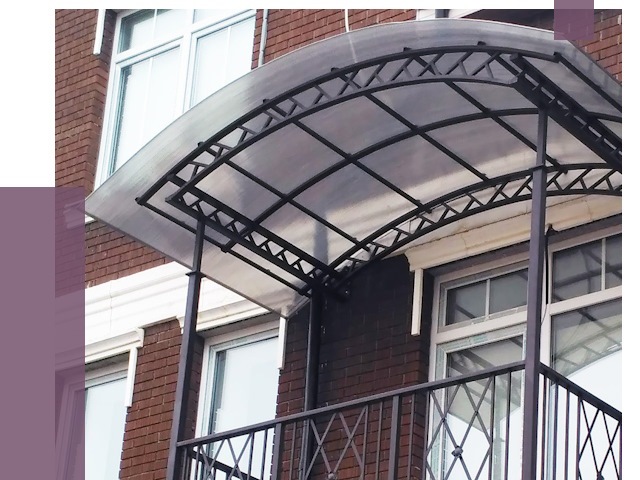 Козырьки над балконом в Печоре от 8604 руб.  | ПРОЛЁТ-Пчр