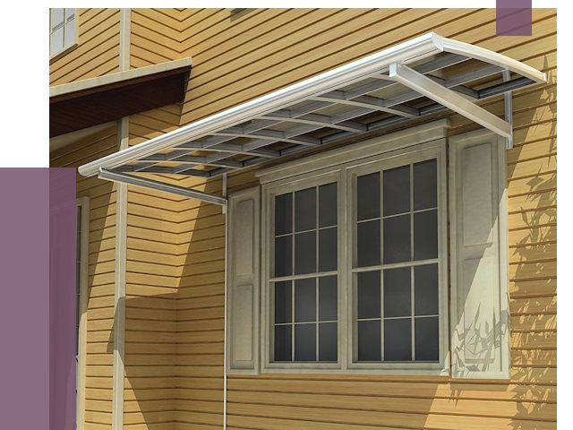 Козырьки над окнами в Печоре от 7586 руб. — монтаж, покупки | ПРОЛЁТ-Пчр