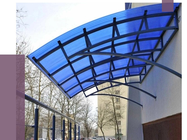 Козырьки из поликарбоната в Печоре от 4276 руб. под ключ | ПРОЛЁТ-Пчр