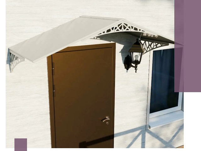 Металлические козырьки на входы и террасы в Печоре